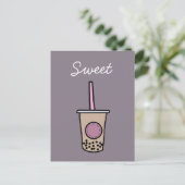 Cute bubble tea briefkaart (Staand voorkant)