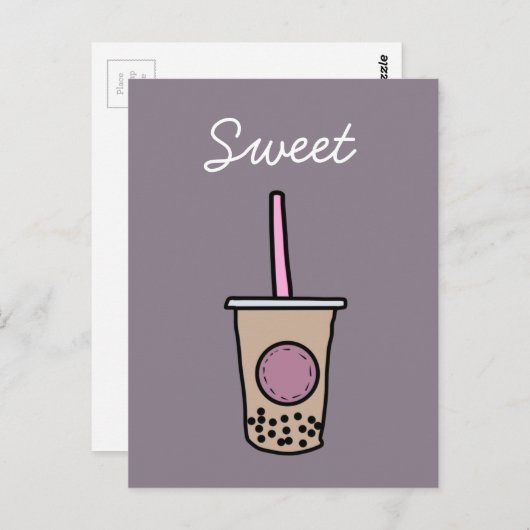 Cute bubble tea briefkaart (Voorkant / Achterkant)