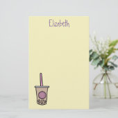 Cute bubble tea briefpapier (Staand voorkant)