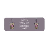 Cute bubble tea etiket (Voorkant)