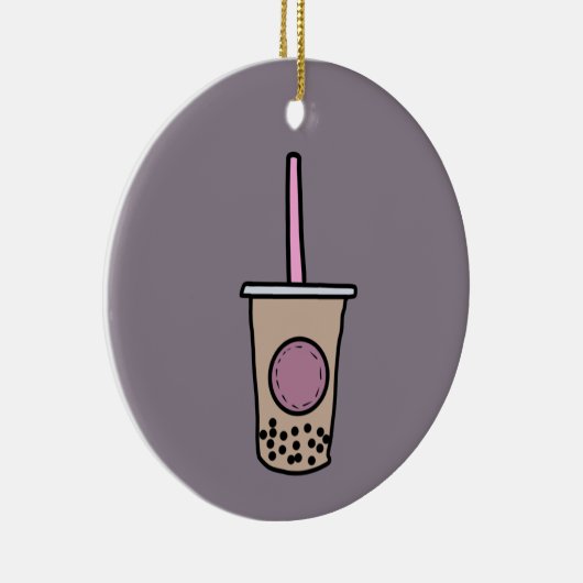 Cute bubble tea keramisch ornament (Rechts)