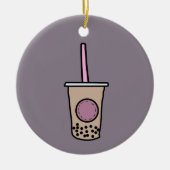 Cute bubble tea keramisch ornament (Voorkant)
