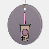 Cute bubble tea keramisch ornament (Links)