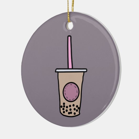 Cute bubble tea keramisch ornament (Links)
