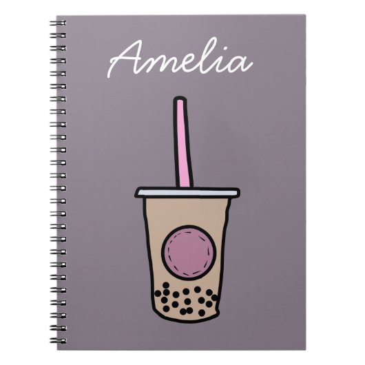 Cute bubble tea notitieboek (Voorkant)