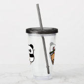 Cute Bubble Tea & Panda Beer Acryl Drinkbeker (Links)