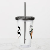 Cute Bubble Tea & Panda Beer Acryl Drinkbeker (Rechts)