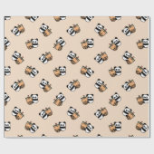 Cute Bubble Tea & Panda Beer Cadeaupapier (Vlak)