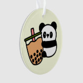Cute Bubble Tea & Panda Beer Ornament (voorkant)
