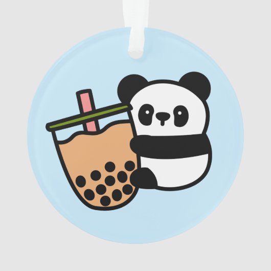Cute Bubble Tea & Panda Beer Ornament (achterkant)