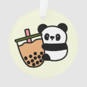 Cute Bubble Tea & Panda Beer Ornament (voorkant)