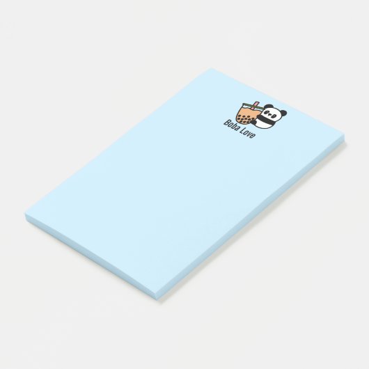 Cute Bubble Tea & Panda Beer Post-it® Notes (Schuin)