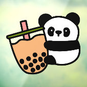 Cute Bubble Tea & Panda Beer Raamsticker (Vel 3)