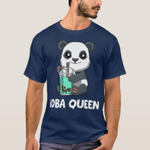 Cute Bubble Tea Panda Boba Queen 765 T-shirt