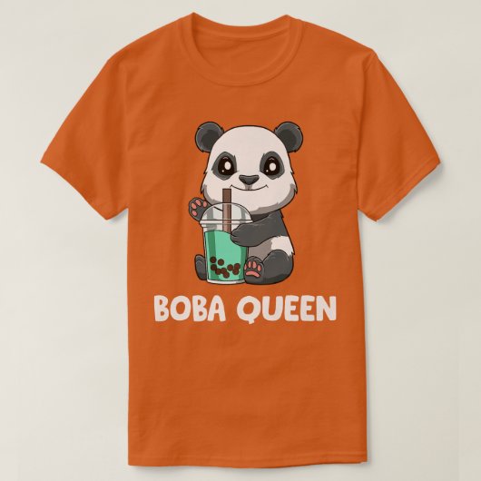 Cute Bubble Tea Panda Boba Queen 767 T-shirt (Design voorkant)