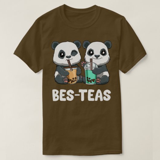 Cute Bubble Tea Pandas Funny Boba Tea 70 T-shirt (Design voorkant)