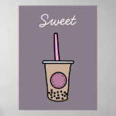 Cute bubble tea poster (Voorkant)