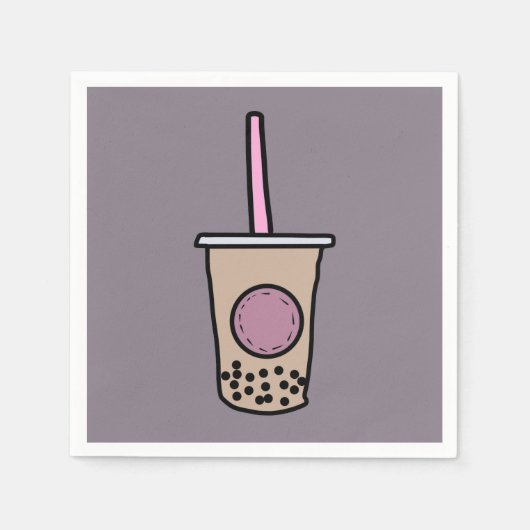 Cute bubble tea servet (Voorkant)