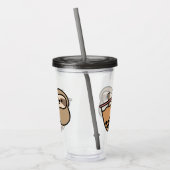 Cute Bubble Tea & Sloth Acryl Drinkbeker (Links)