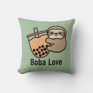 Cute Bubble Tea & Sloth Kussen