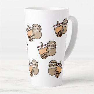 Cute Bubble Tea & Sloth Latte Mok