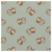 Cute Bubble Tea & Sloth Stof (Close Up)