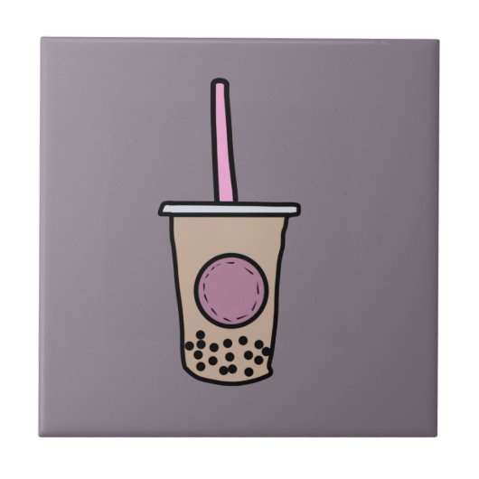 Cute bubble tea tegeltje (Voorkant)