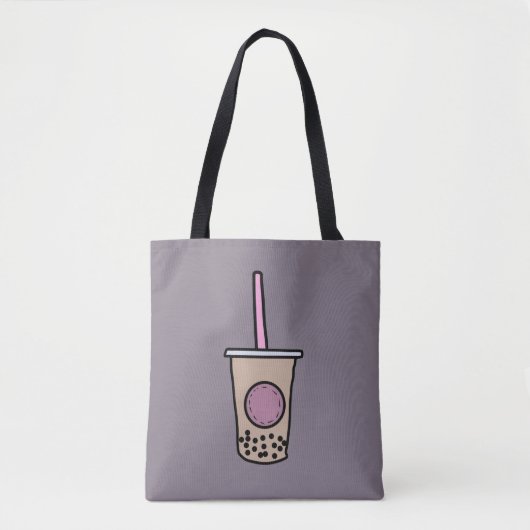 Cute bubble tea tote bag (Voorkant)