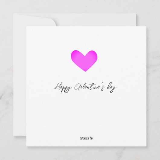 Cute Bubblegum roze hart Happy Galentines Day Feestdagenkaart (Achterkant)