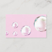 Cute Bubbles Bucket Cleaning Housecleaning Service Visitekaartje (Achterkant)