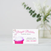Cute Bubbles Bucket Cleaning Housecleaning Service Visitekaartje (Staand voorkant)