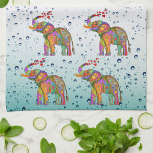 Cute Bubbles de Elephant Kitchen Towel Theedoek
