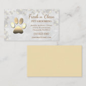 Cute Bubbles Incandescent Dog Paw Grooming Service Visitekaartje (Voorkant / Achterkant)