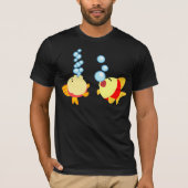 Cute Bubbling Cartoon Fish T-Shirt (Voorkant)