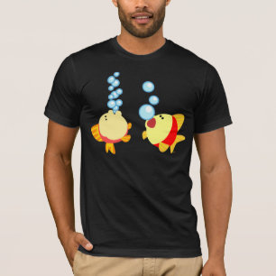 Cute Bubbling Cartoon Fish T-Shirt