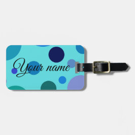 Cute Bubbly Design Bagagelabel