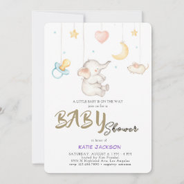 Cute Budget Baby Shower Kaart