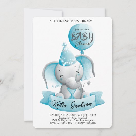 Cute Budget Baby Shower Kaart (Voorkant)