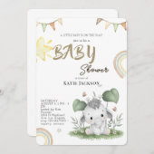 Cute Budget Baby Shower Kaart (Voorkant / Achterkant)