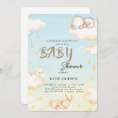 Cute Budget Baby Shower Kaart (Voorkant / Achterkant)