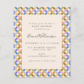 Cute Budget Colorful Simple Baby shower Invitation (Voorkant)