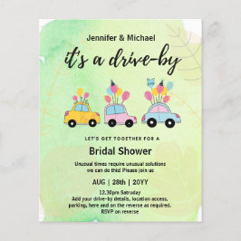 Cute BUDGET drive-by Bridal Shower-uitnodigingen