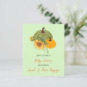 Cute Budget Pumpkin - Zonnebloemen Geel Baby showe (Staand voorkant)