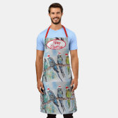 Cute Budgie Bogies Bird Birds Kerstmis Schort (Gedragen)