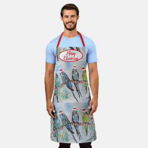Cute Budgie Bogies Bird Birds Kerstmis Schort