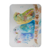 Cute Budgie budgies bird Waterverf Art Magnet Magneet (Verticaal)