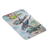 Cute Budgie budgies bird Waterverf Art Magnet Magneet (Rechterzijde)