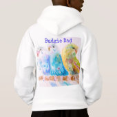 Cute Budgie Watercolor Painting Budgies Dad (Achterkant)