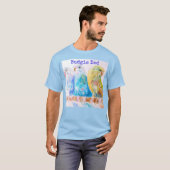 Cute Budgie Whimsical Watercolor Mans Dad T Shirt (Voorkant volledig)
