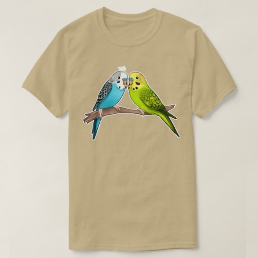 Cute Budgies 1 T-shirt (Design voorkant)